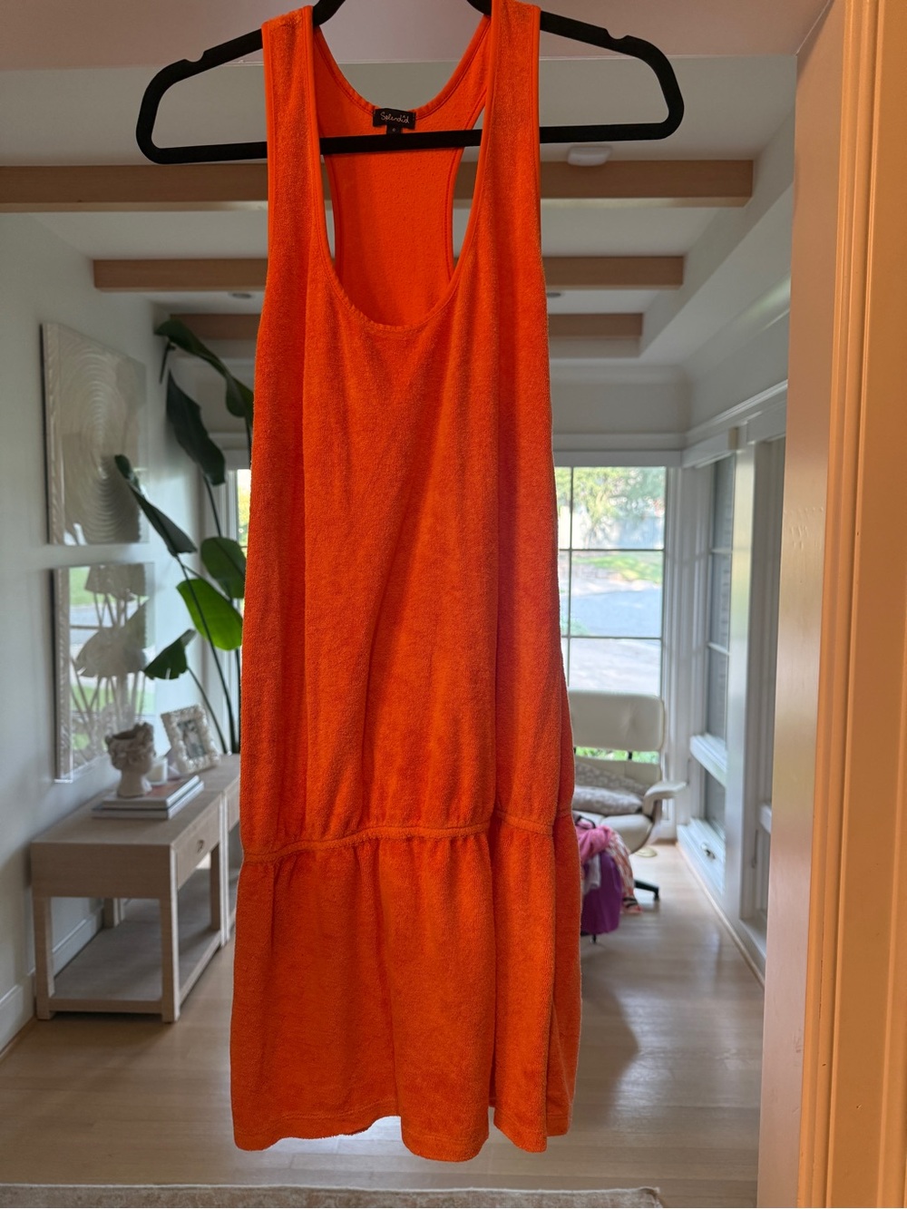 Splendid Orange Terry Swim Coverup Dress